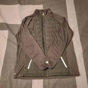 Men's Russell Size XL Black Zip Up Longsleeve Training Fit Dri Power Jacket